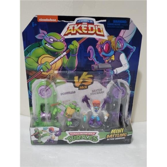 Akedo Teenage Mutant Ninja Turtles Donatello Vs Baxter Stockman Mini Figure Set - Picture 1 of 7